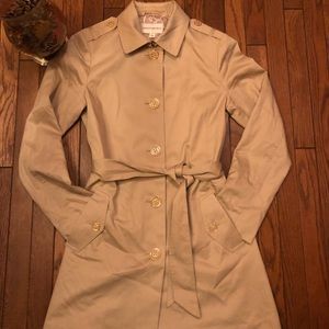 Banana Republic tan, belted coat